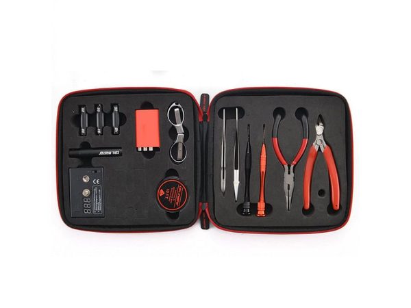 DIY E-Cigarette Tool Kit Coil Jig Ceramic Tweezers Pliers Heat Wire Ohm Tester