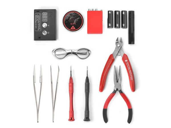 DIY E-Cigarette Tool Kit Coil Jig Ceramic Tweezers Pliers Heat Wire Ohm Tester - Image 2