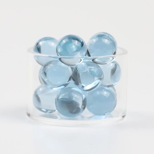 Sapphire Terp Pearls Light Blue 5mm 6mm 2pcs with Titanium Jar - Image 5