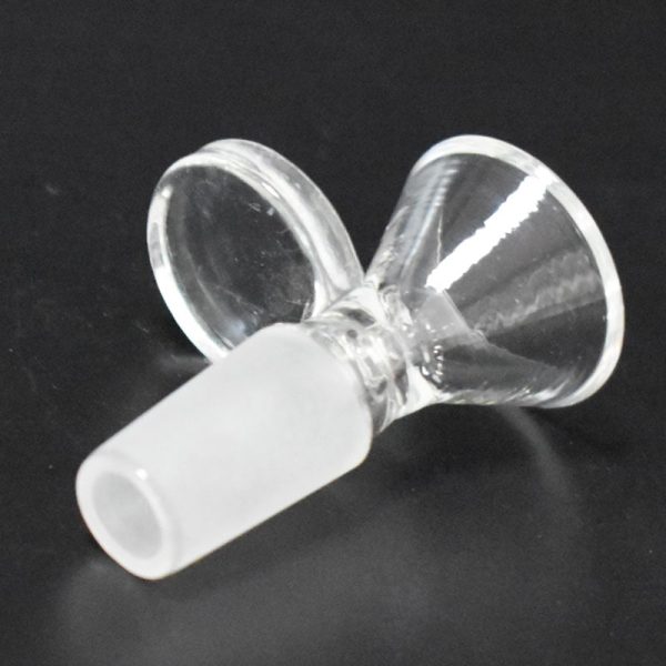 GB03 14mm Male Thick Glass Bong Slides Bowl With Handle Funnel Male Hourglass Smoking Accessories Water Pipe Bongs - Image 7