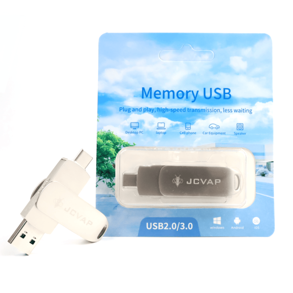 USB Type-C 2 in 1 Flash Drive - JCVAP Brand Merchandise