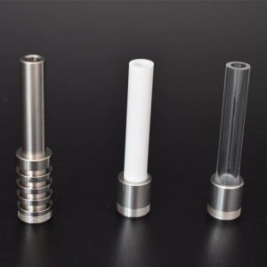 Threaded Titanium Quartz Ceramic Tip Nails for Honeybird Nectar Collector Honey Straw Accessories